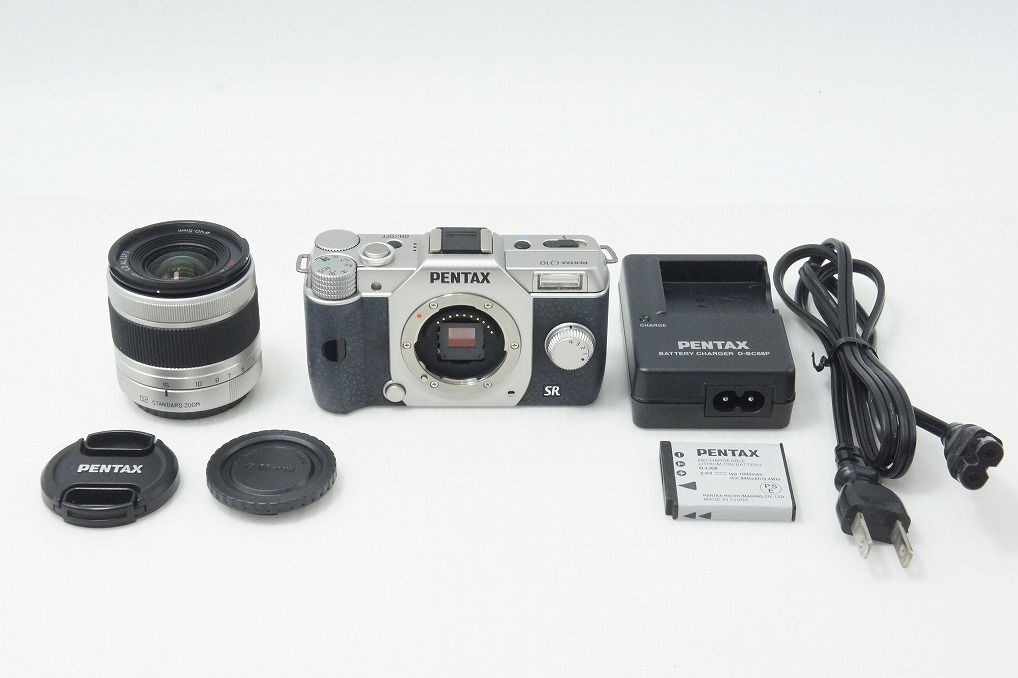 美品 PENTAX Q10 ズームレンズキット [標準ズーム 02 STANDARD ZOOM] ミラーレス一眼カメラ シルバー 260728ag