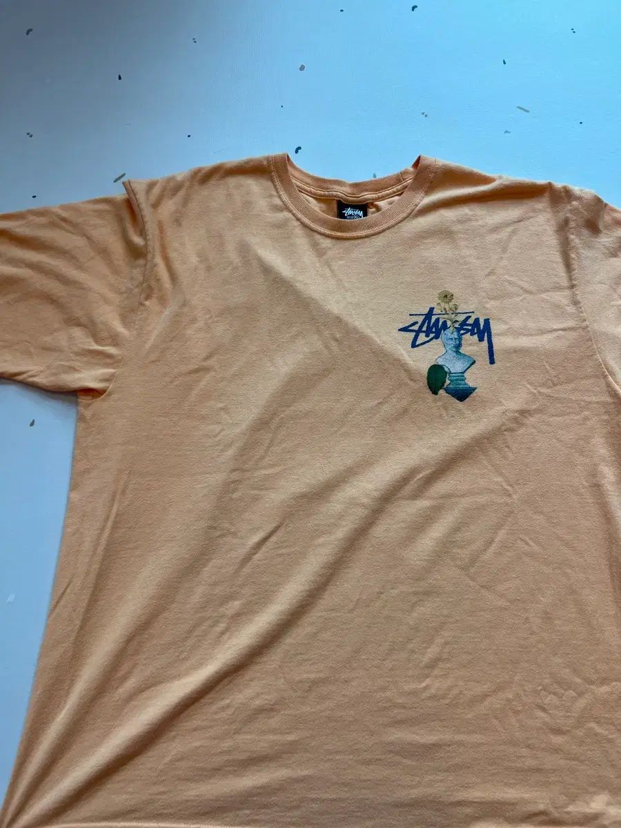 STUSSY フラワー シェイクスピア 半袖 Tシャツ (ピーチ / XL) 出品