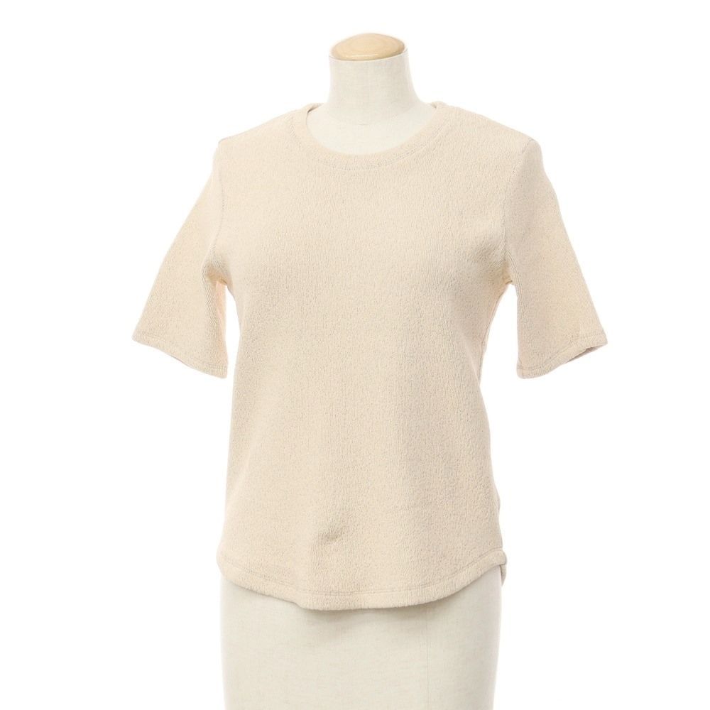 【中古】イッセイミヤケ ISSEY MIYAKE 2023年春夏 コットン プルオーバーニット ピンクベージュ【サイズ表記なし】【レディース】 6,795円