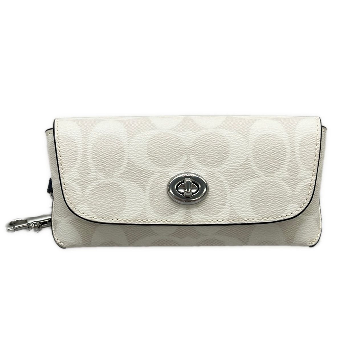 COACH(コーチ) メガネケース美品 シグネチャー柄 73639 ライトグレー