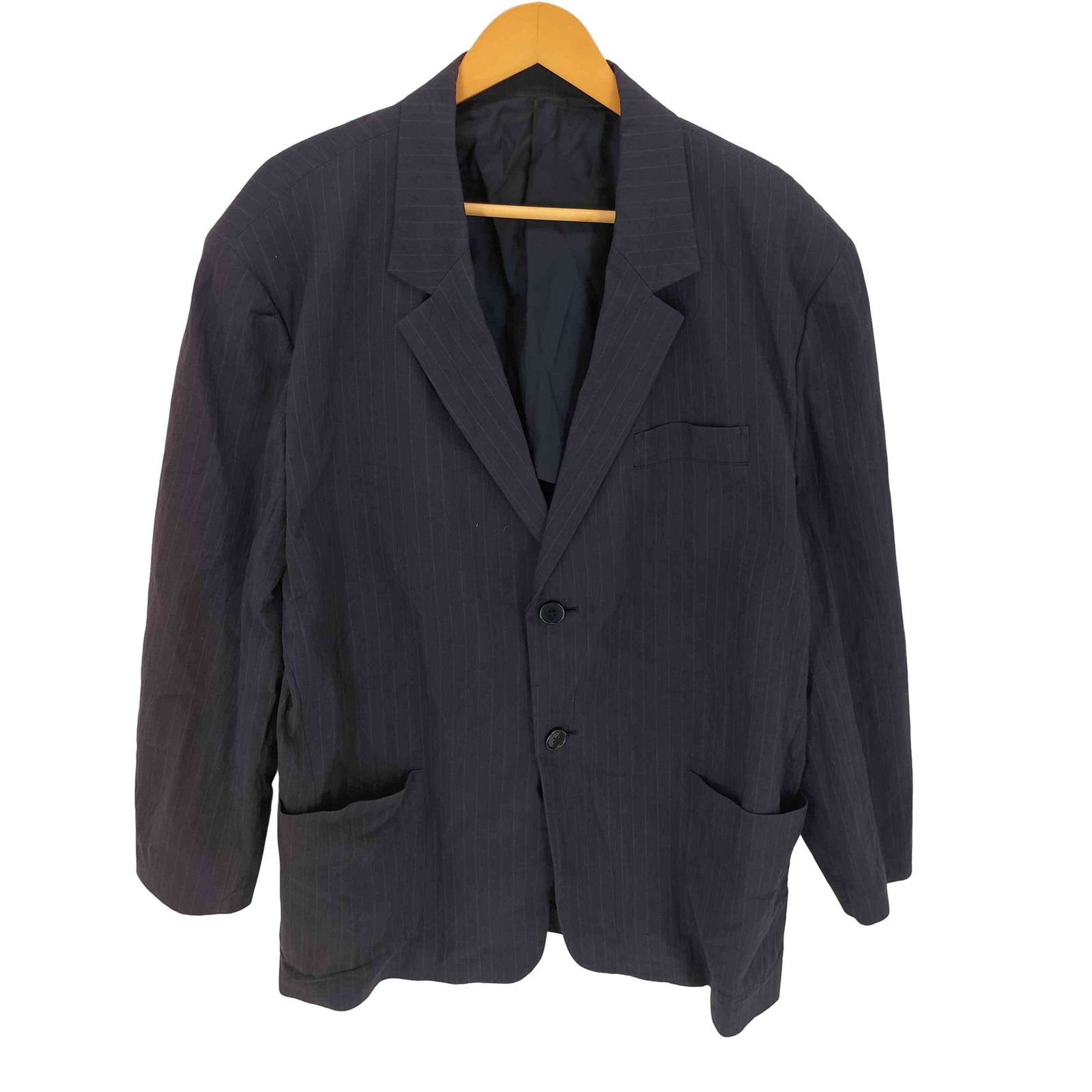 ヨウジヤマモトプールオム Yohji Yamamoto POUR HOMME 80S～90S コットン ストライプテーラードジャケット メンズ JPN：S S