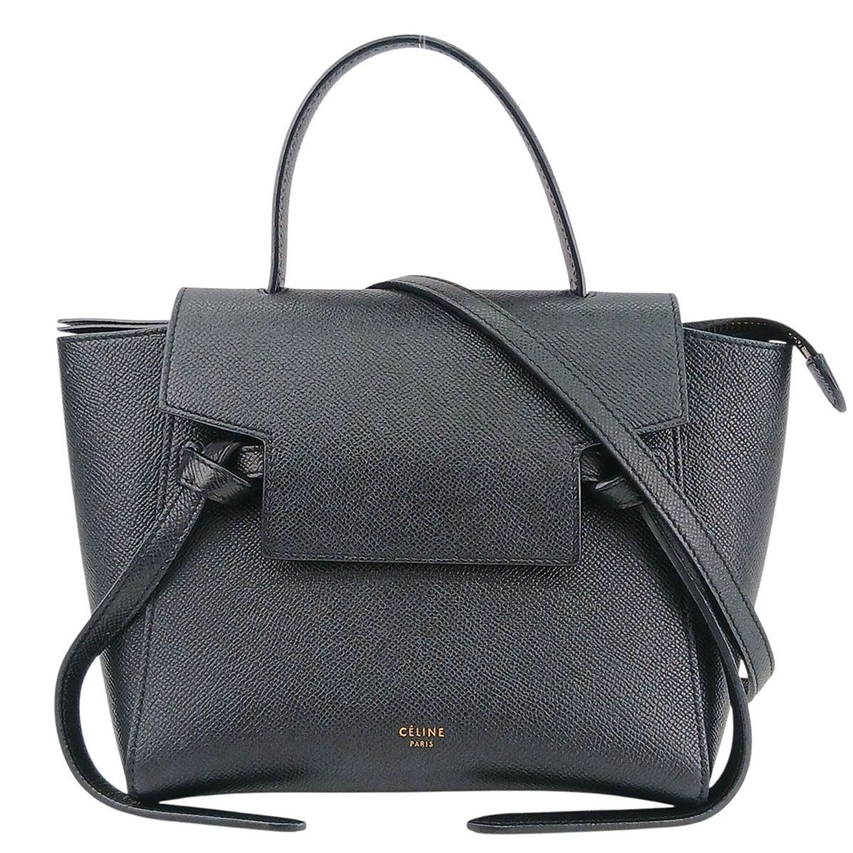 CELINE セリーヌ ベルトバッグ ナノ 2WAYハンドバッグ ハンドバッグ 189003ZVA レディース レザー ブラウン 中古