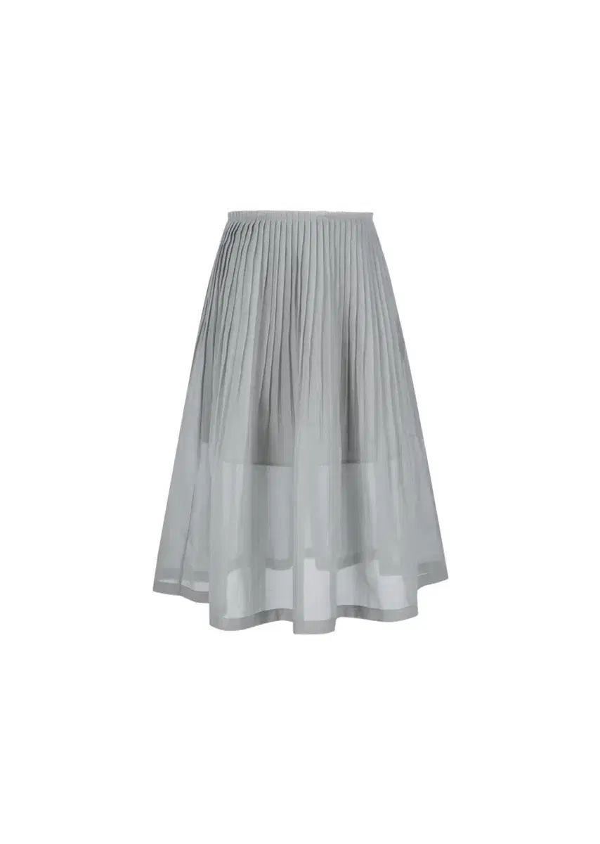 アモーメント Pleated midi skirt grey オーガンザ プリーツ スカート