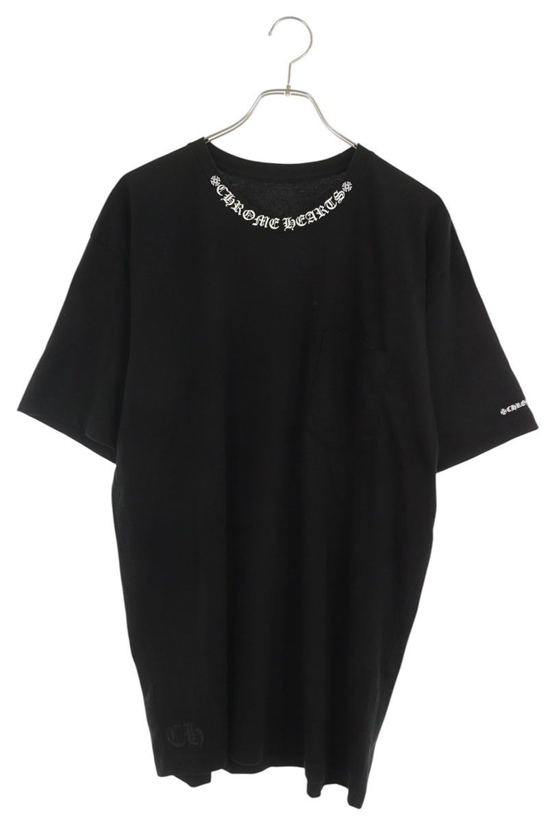 クロムハーツ CH T-SHRT 1 ネックロゴプリントTシャツ メンズ XL