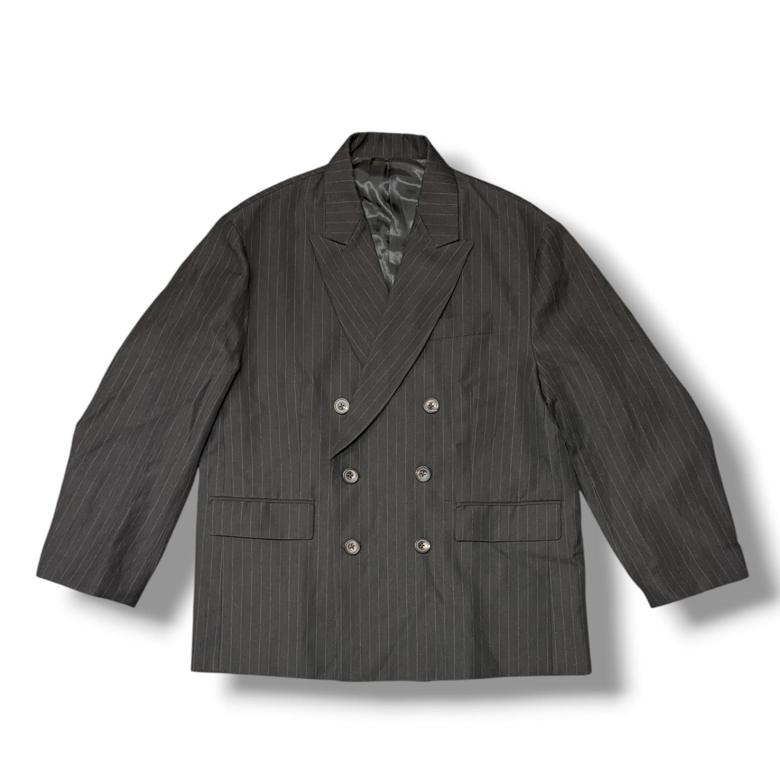 参考上代92400円 stein OVERSIZED DOUBLE BREASTED JACKET オーバーサイズダブルテーラードジャケット シュタイン ST.642 チャコール S （20291M）