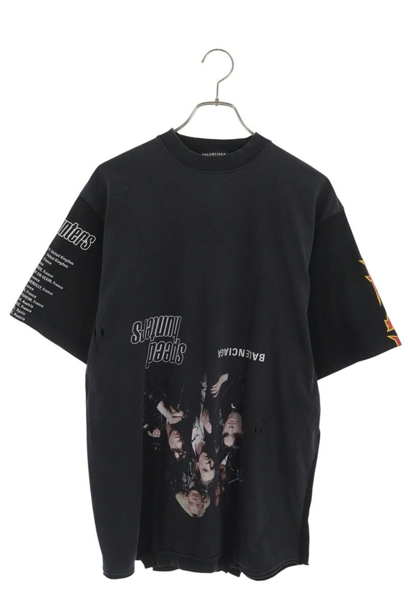 バレンシアガ 698811 TMVC9 スピードハンターズアップサイドダウンTシャツ メンズ 1