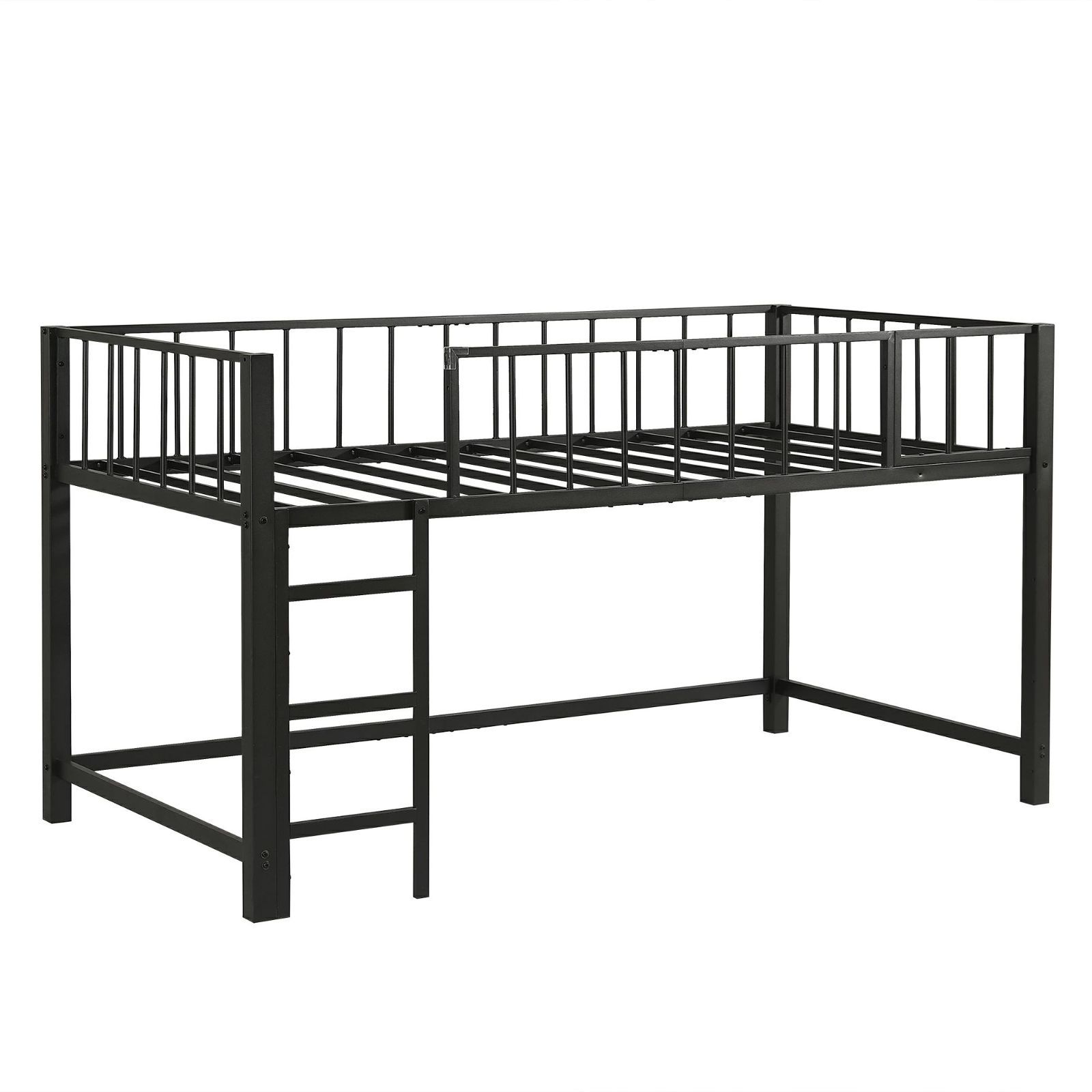 ロフトベッド パイプベッド シングル 高さ110cm ロフトベッド ロータイプ 左右入れ替え 子供ベッド シングルベッド 下収納 ロフト ベッ