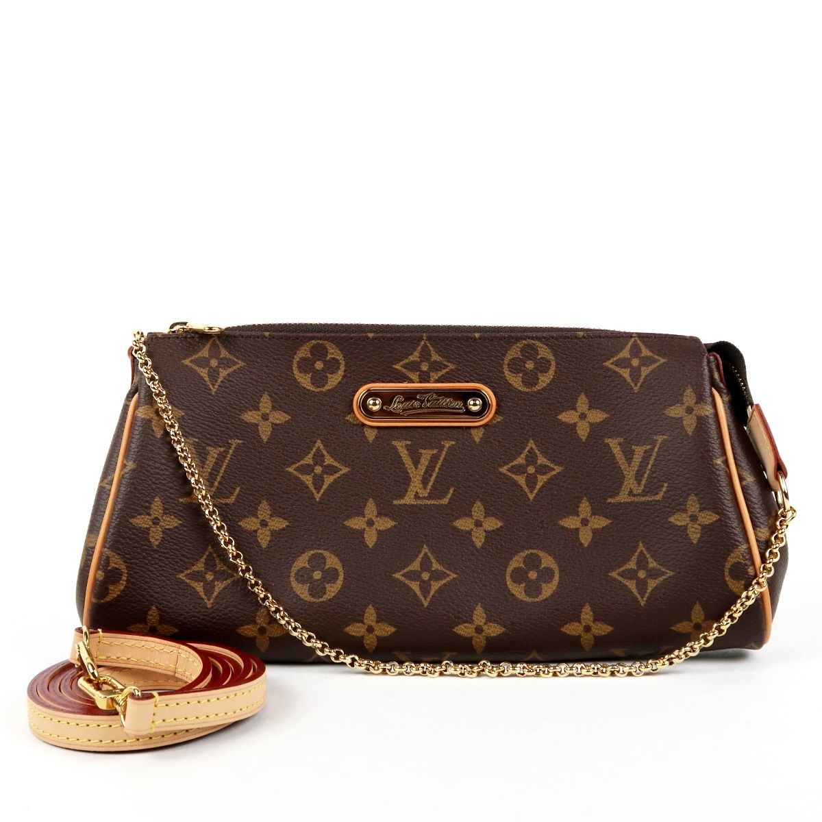 【超美品】LOUIS VUITTON ヴィトン モノグラム エヴァ アクセサリーポーチ バッグ【RX44】【QG60】