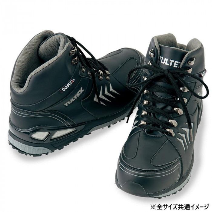 くるぶしまで覆って泥はねをブロック アイトス 56380 防水セーフティシューズ(ミドルカット)(男女兼用) ブラック 26.0cm DIAPLEX4cm防水・鋼製先芯JSAA-A種