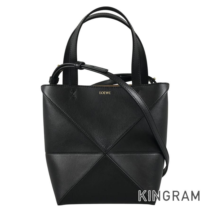 ロエベ LOEWE パズル フォルドトート ミニ A657V25X01 レザー トートバッグ ftj【中古】
