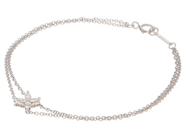 TIFFANY&Co. ティファニー ヴィクトリアブレスレット　PT950　プラチナ950　ダイヤモンド　1.9g ブレスレット【中古】472