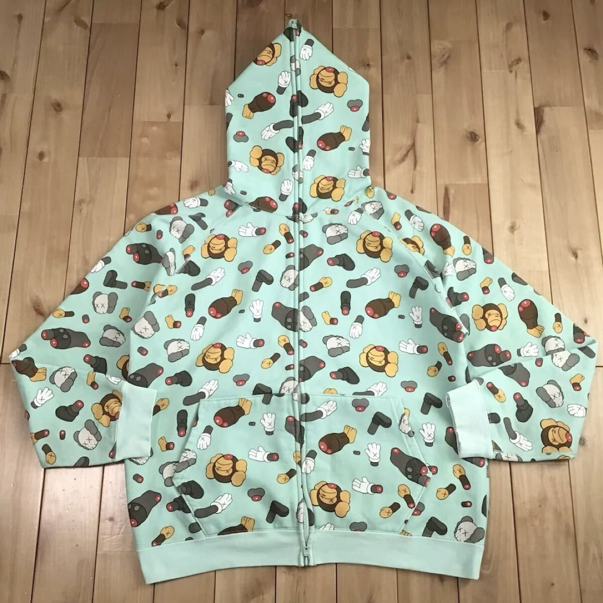 ★激レア★ KAWS × BAPE MILO Companion パーカー Mサイズ a bathing ape full zip hoodie カウズ エイプ ベイプ マイロ NIGO yaz6157