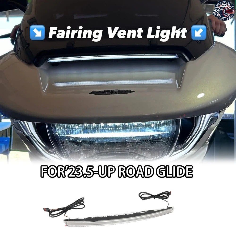 ハーレーツーリング CVO ロードグライド ST FLTRXST SE 2023-2025 バットウィングフェアリングベントトリム LED アクセントライト カスタム 12,176円