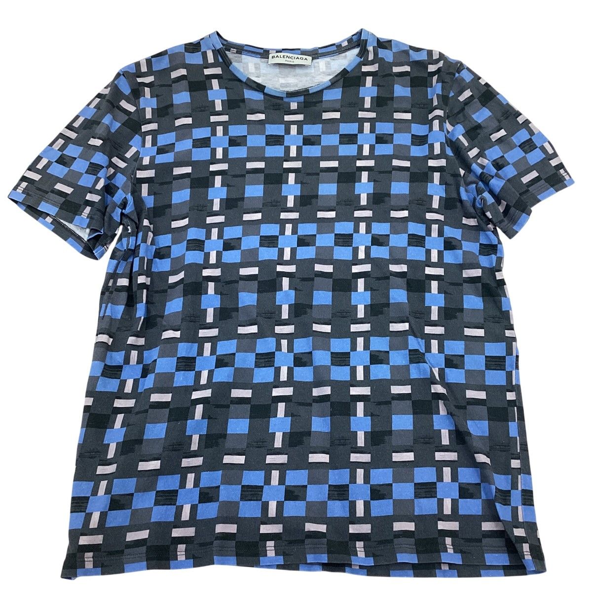 BALENCIAGA バレンシアガ メンズ Tシャツ SIZE S グレー×ブルー
