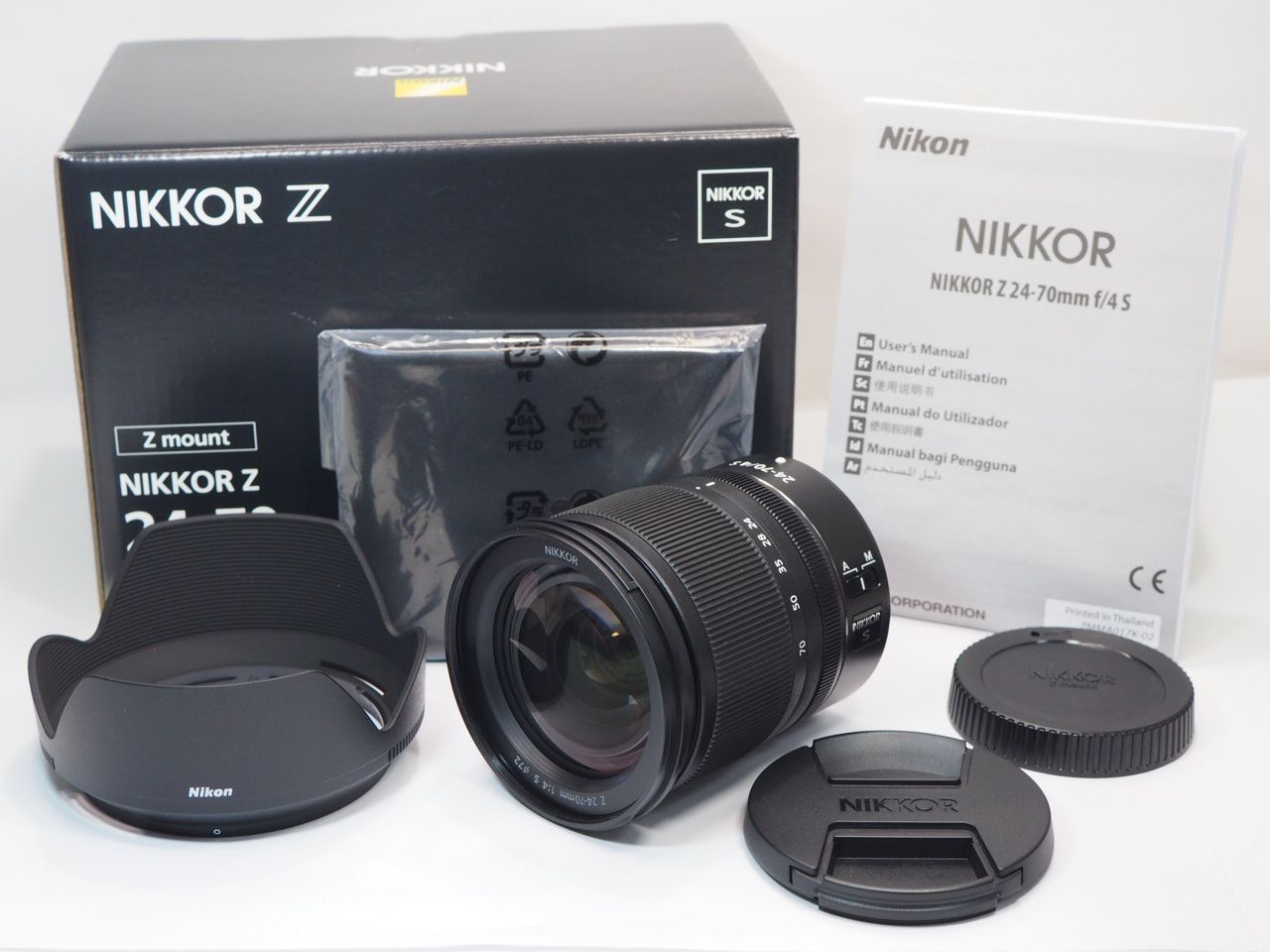 送料無料 美品 Nikon Z24-70mmF4S フード 元箱付き ニコン 管NI9726