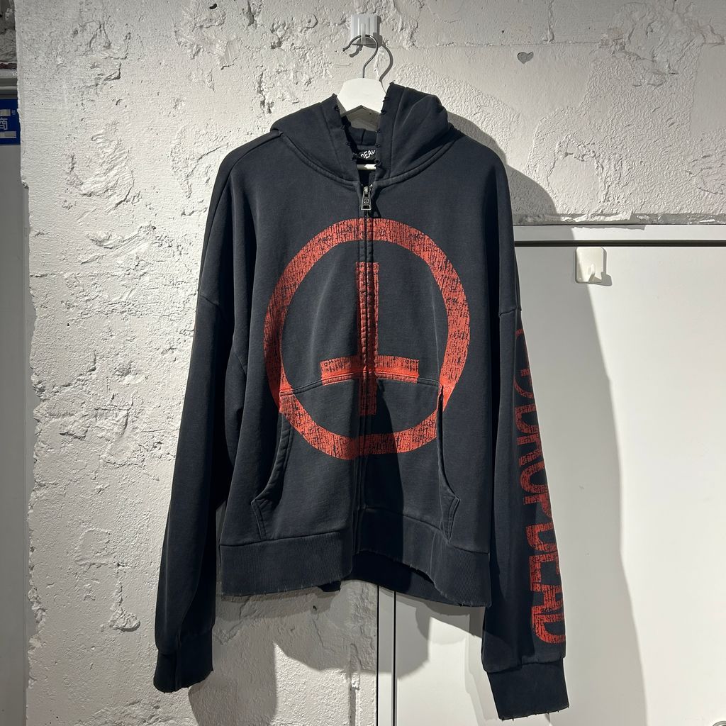 DROPDEAD ドロップデッド Distressed Hoodie フーディー ブラック size:L【表参道B08】 10,570円