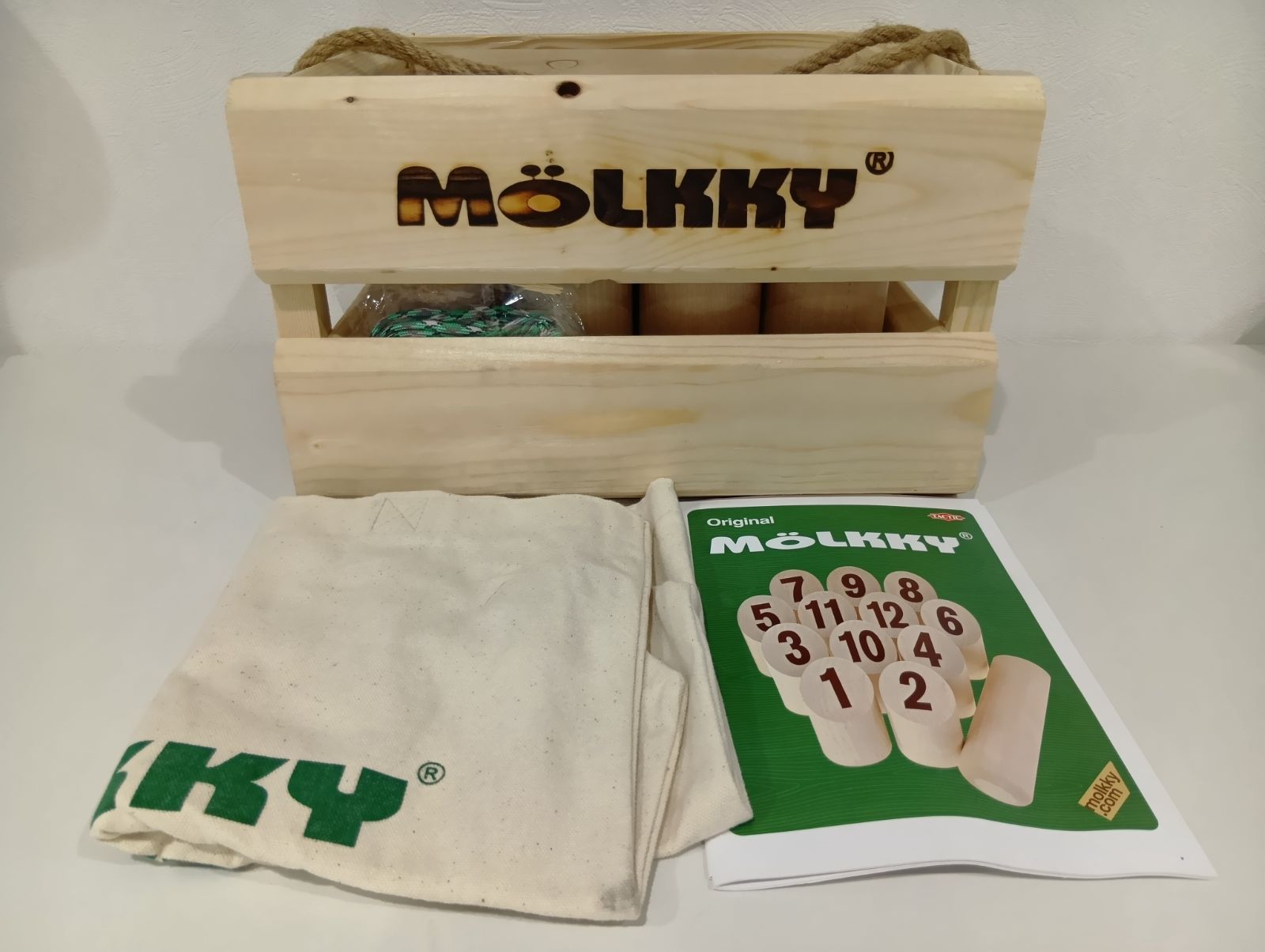 Mölkky モルック Original 木製ゲーム フルセット ケース・説明書付き[店舗番号S］