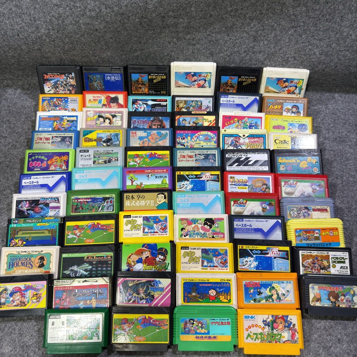 【動作未確認】ファミコンソフト 64本まとめ売り ドラゴンクエスト マリオ 桃太郎電鉄 ゼビウス等 定番タイトル多数 大量セット 同梱可