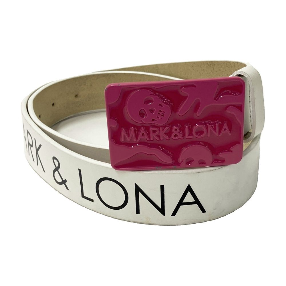 MARK & LONA ゴルフ ベルト ホワイト スカル ベルト │ MARK & LONA