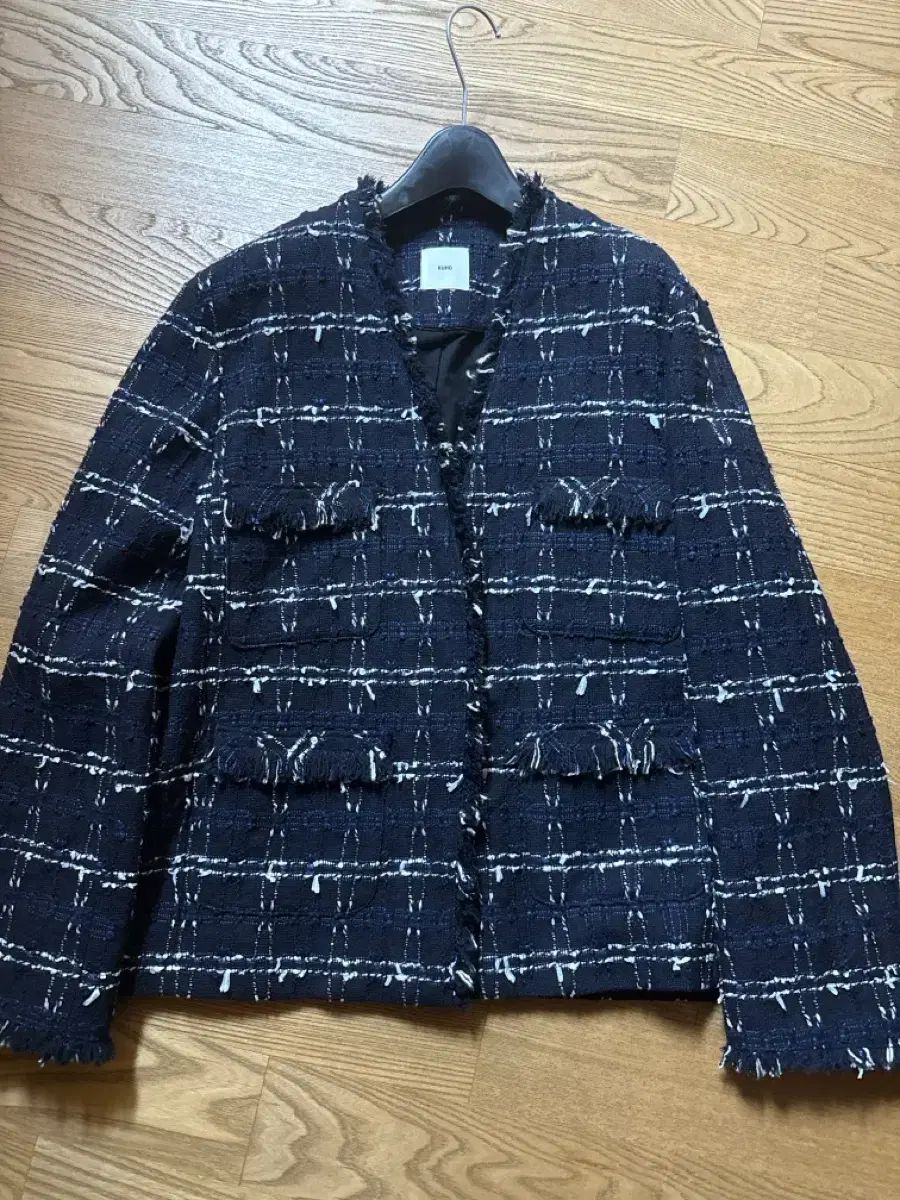 KUHO ツイード ジャケット ネイビー