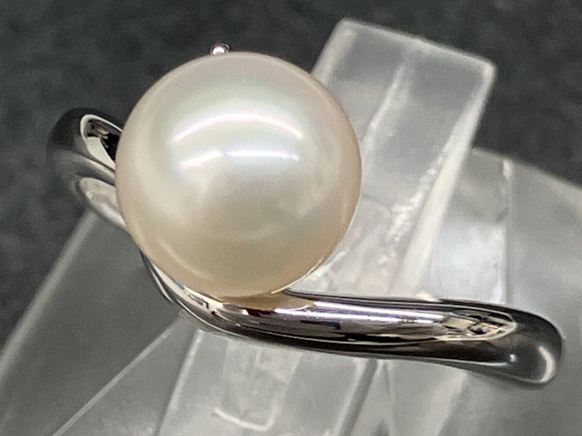 K10WG ホワイトゴールド ＃8 総重量1.8g 指輪 リング アクセサリー