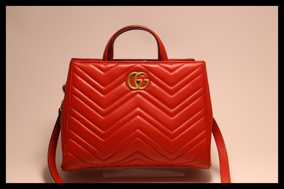 ■グッチ GGマーモント キルティングレザー 2WAYハンドバッグ GUCCI■0723ol22768