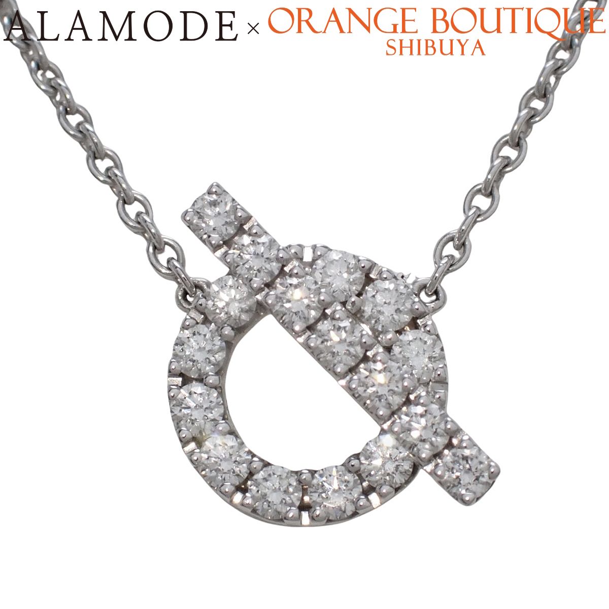 HERMES(エルメス) フィネス ネックレス ダイヤモンド ホワイトゴールド K18WG 4.2g ネックレス アクセサリー ジュエリー ペンダント シルバー銀 レディース 40803003399【中古】【アラモード】