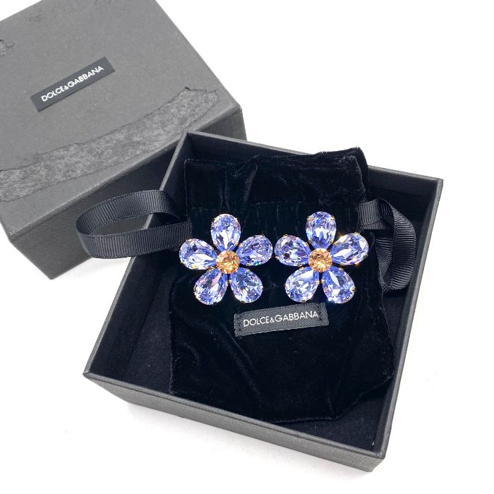【中古】DOLCE＆GABBANA ドルチェ＆ガッバーナ ビジュー ゴールド イヤリング eY10462A