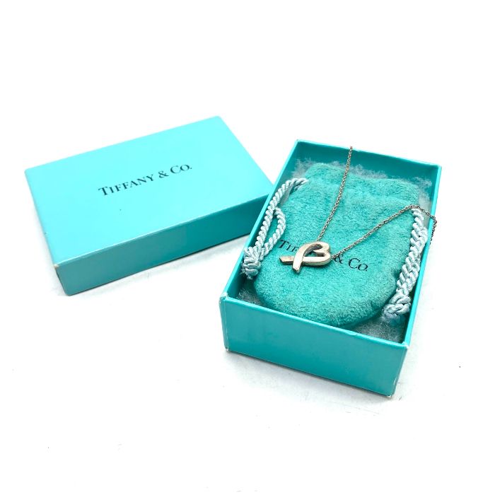 【中古】美品 TIFFANY ＆ Co. ティファニー ラビングハート シルバー ネックレス fY0376A 14,058円