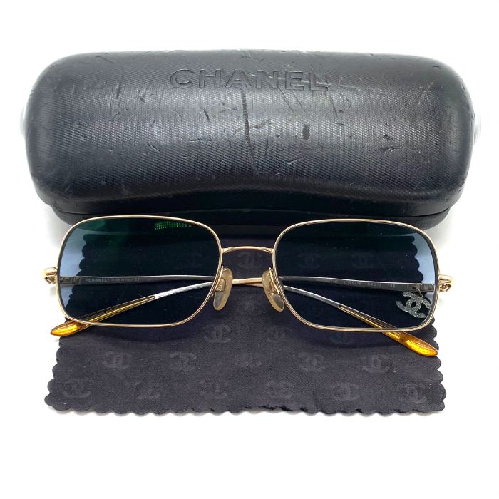 【中古】良品 CHANEL シャネル ココマーク スイング 度入り ステン サングラス ｆY04164N