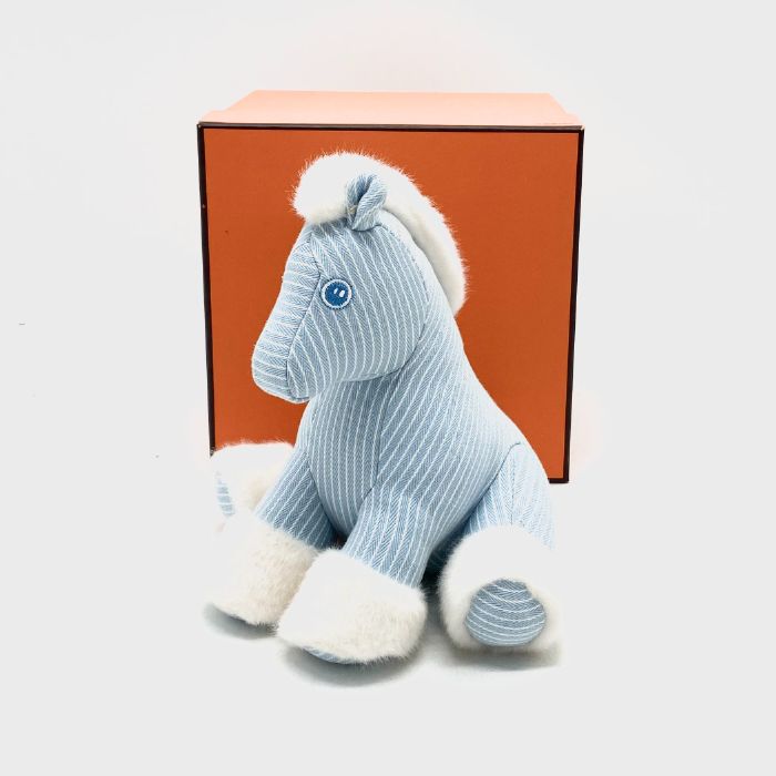【中古】良品 HERMES エルメス ベビーエルミー コットン ぬいぐるみ fY04466N