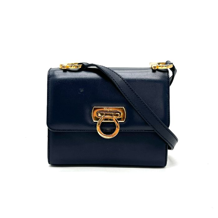 【中古】良品 Salvatore Ferragamo フェラガモ ガンチーニ レザー ショルダー バッグ fH0566A 29,237円
