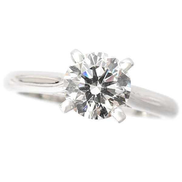 カルティエ 指輪 レディース ソリテール ダイヤモンド リング 立爪 D1.16ct G-VVS1-EX 50号 プラチナ Cartier PT950 中古 609,160円