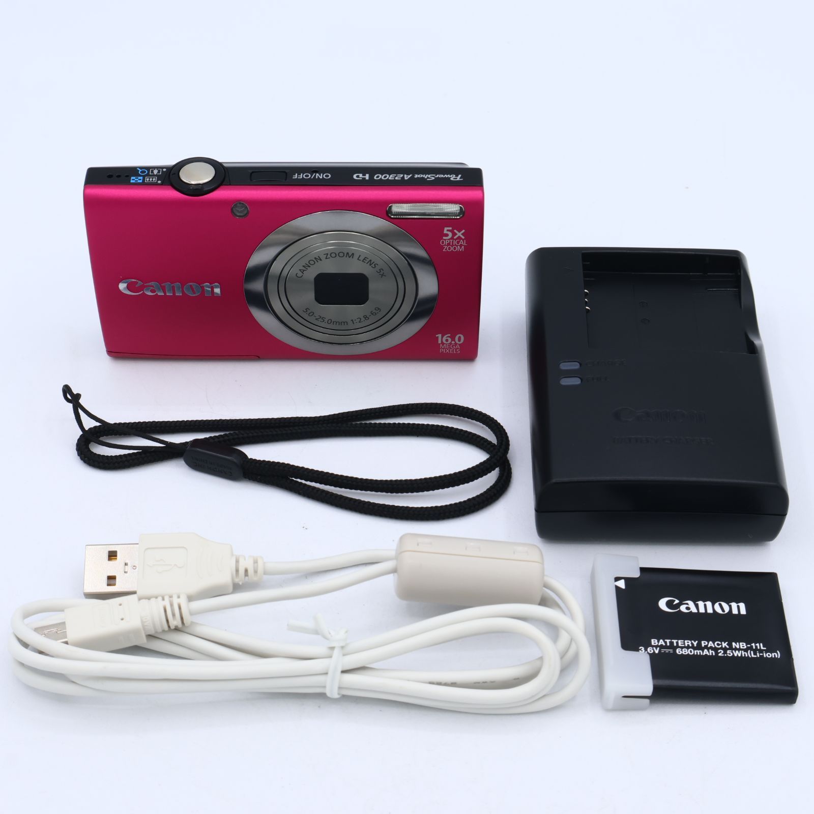 Canon キヤノン デジタルカメラ PowerShot A2300 レッド 光学5倍ズーム 約1600万画素 PSA2300(RE) #260723_46106400720 18,318円