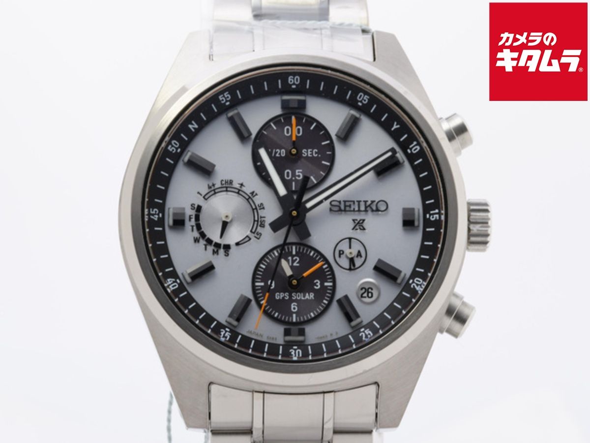【中古】 【美品】 セイコー プロスペックス スピードタイマー シルバー SBED009/5X83-0AH0 ステンレススティール