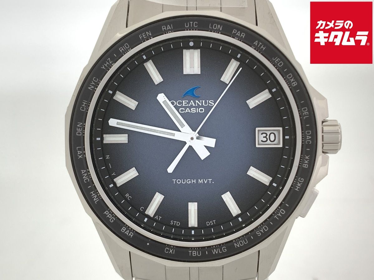 【中古】 【新品同様】 カシオ オシアナス マンタ ブルー OCW-S400RA-2AJF チタン