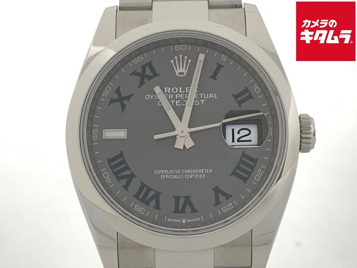 【中古】 【美品】 ロレックス(ROLEX) デイトジャスト 36 スレート/グリーン [グレー系] 126200 ステンレス ローマ OB
