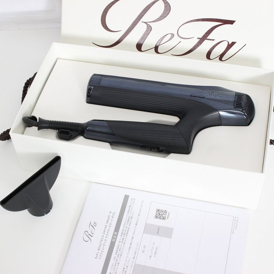 【美品】MTG ReFa BEAUTECH DRYER SMART W RE-AX-03A ブラック ヘアドライヤー ビューテック スマート ダブル リファ 本体