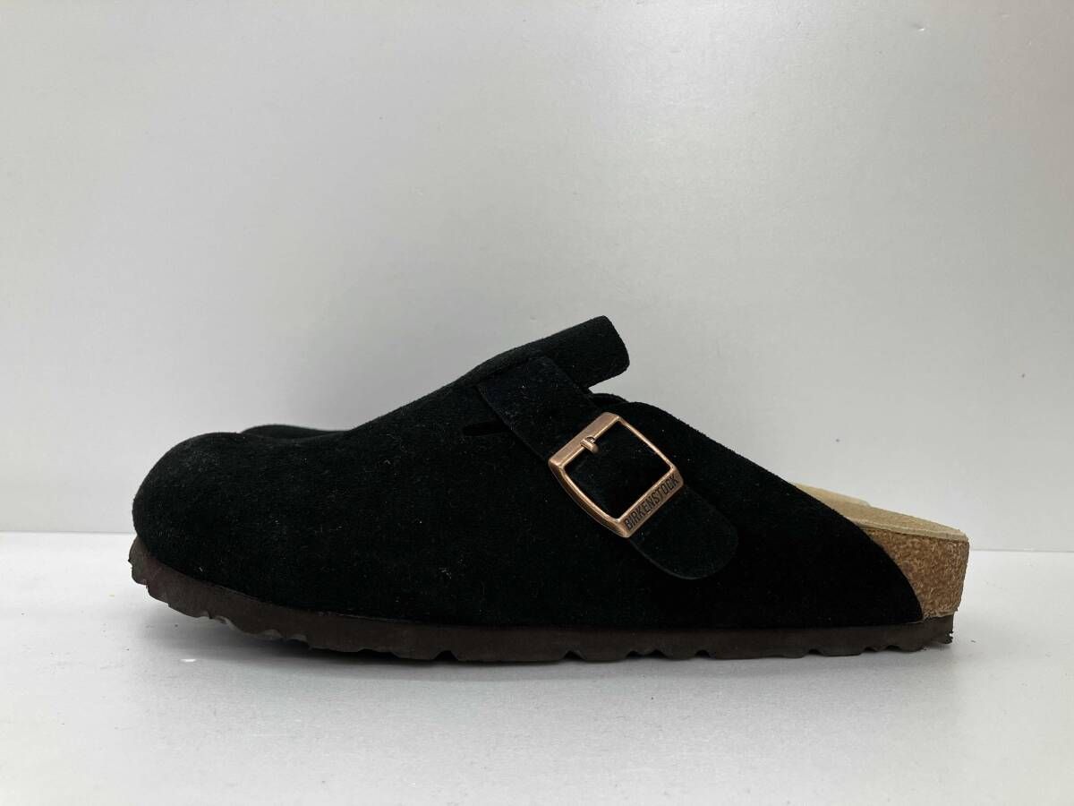BIRKENSTOCK ビルケンシュトック Boston ボストン スエード レザー サンダル 24.5 ブラック 夏