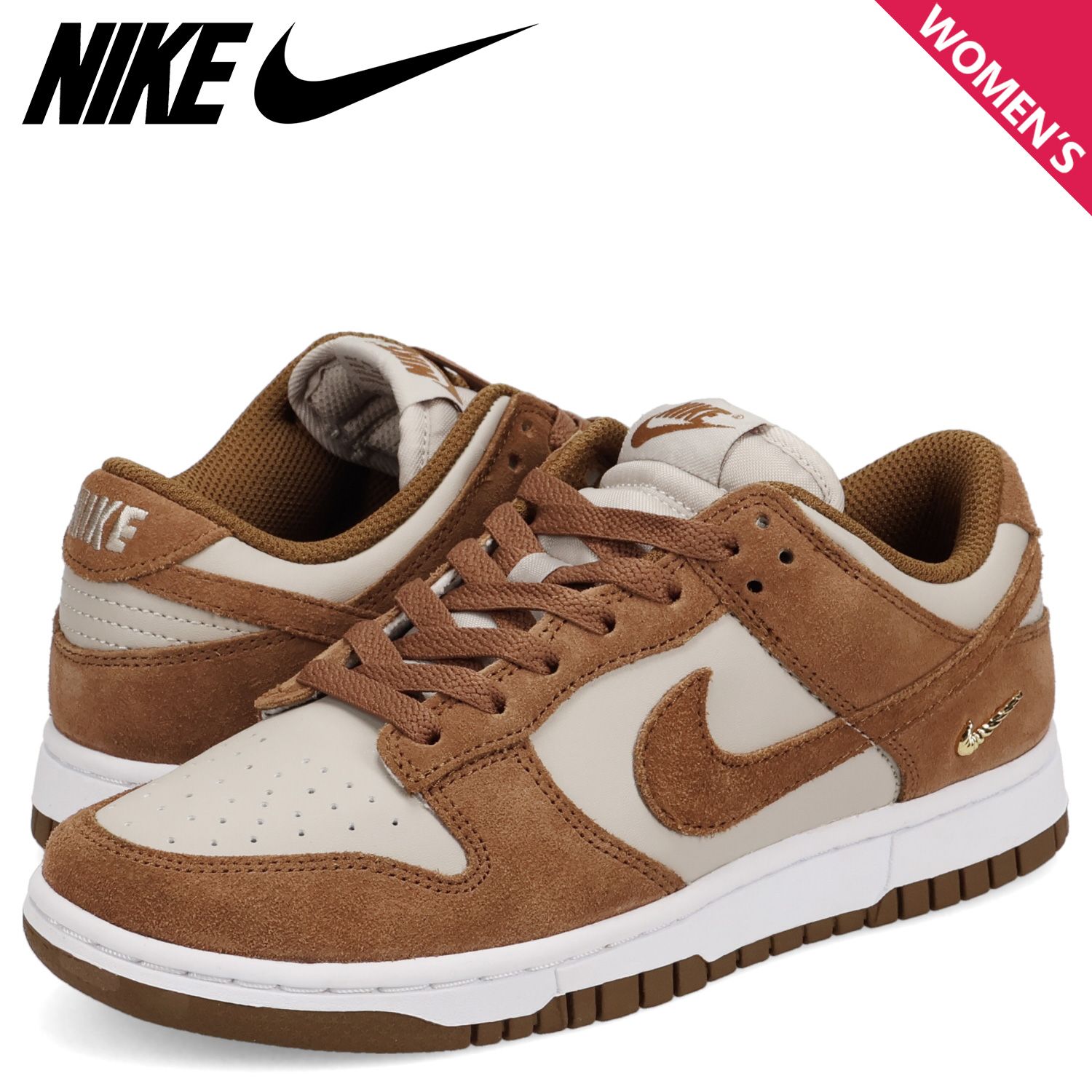 NIKE ナイキ ウィメンズ ダンク ロー スエード スニーカー レディース WMNS DUNK LOW IO4244-200、BRN