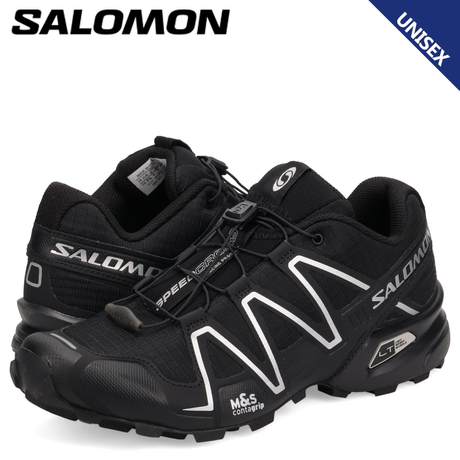 サロモン SALOMON スニーカー メンズ レディース SPEEDCROSS 3 L47588000、BLK/M