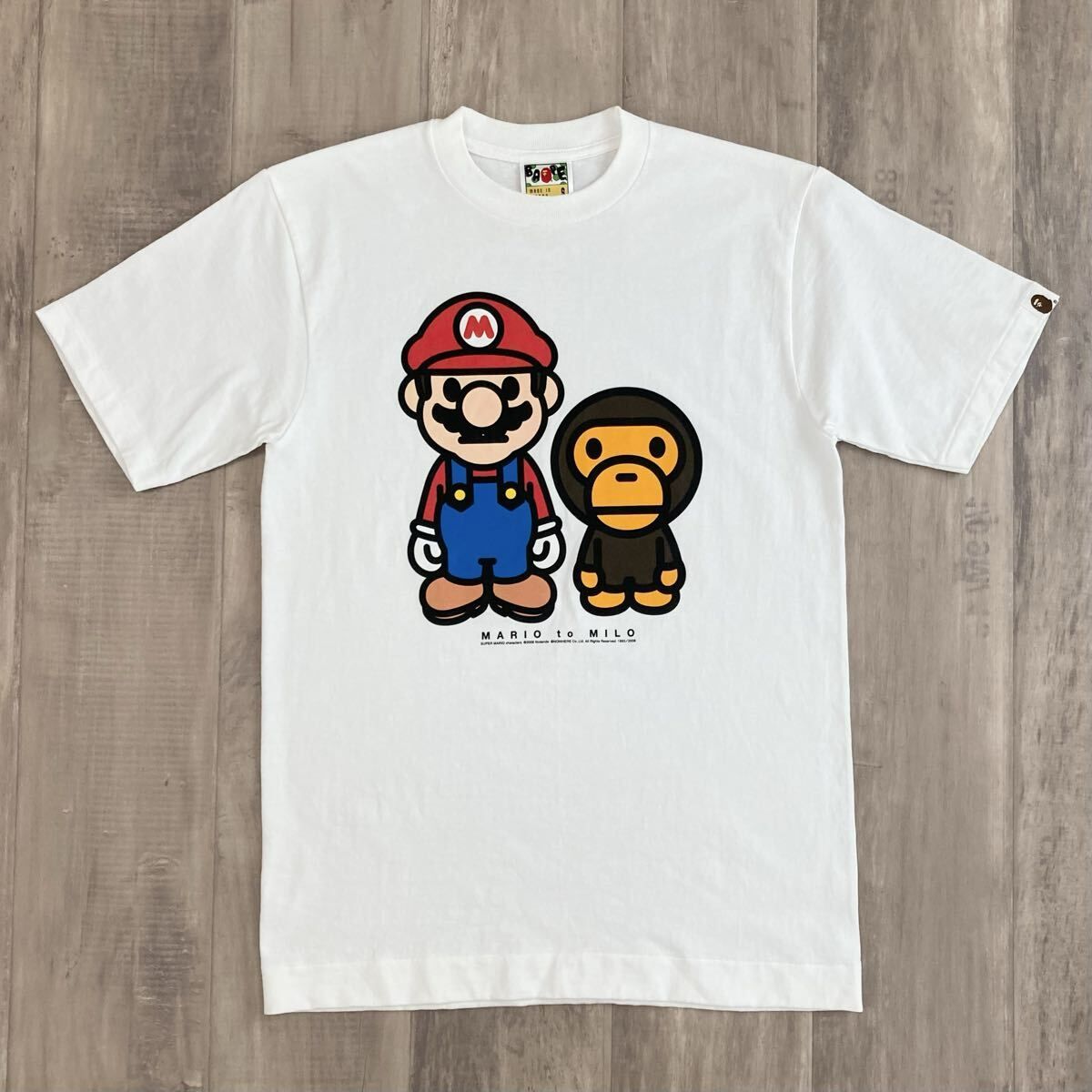 ★美品★ Nintendo × BAPE マリオ マイロ Tシャツ Sサイズ a bathing ape Mario BABY MILO エイプ ベイプ アベイシングエイプ ab65 10,360円