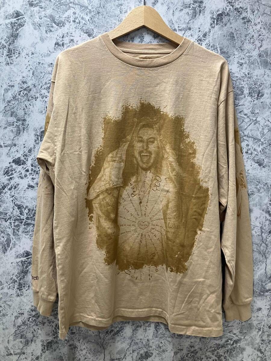 藤井風 / ふじいかぜ 長袖Tシャツ ベージュ サイズL Faded Prema 藤井
