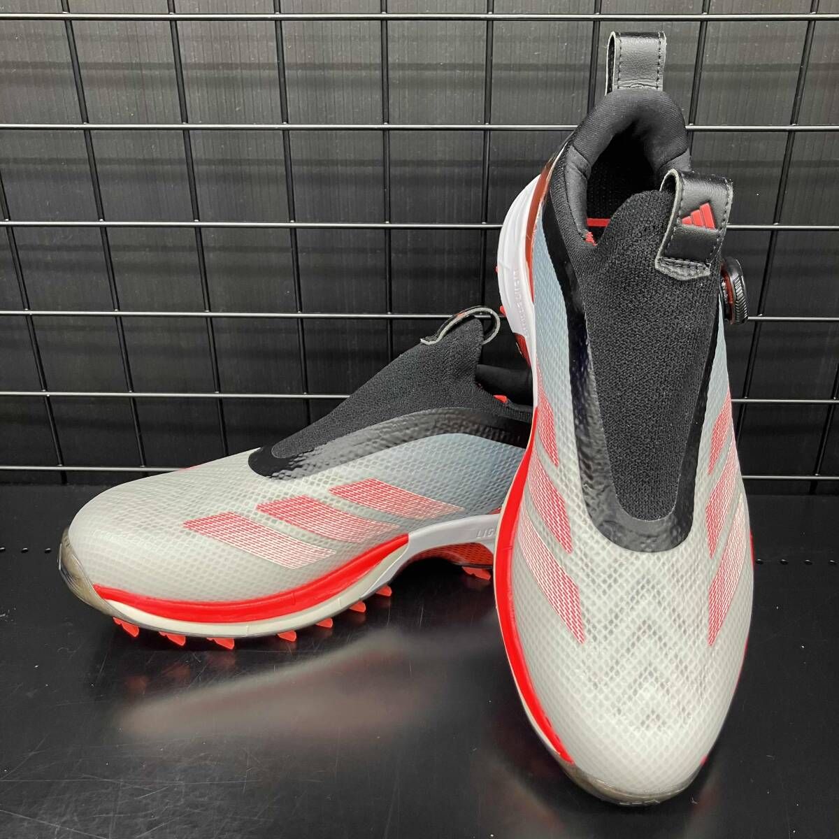 adidas ランニングシューズ Adizero ZG 25 Boa IH9896 サイズ25.5 グレー&レッド アディダス