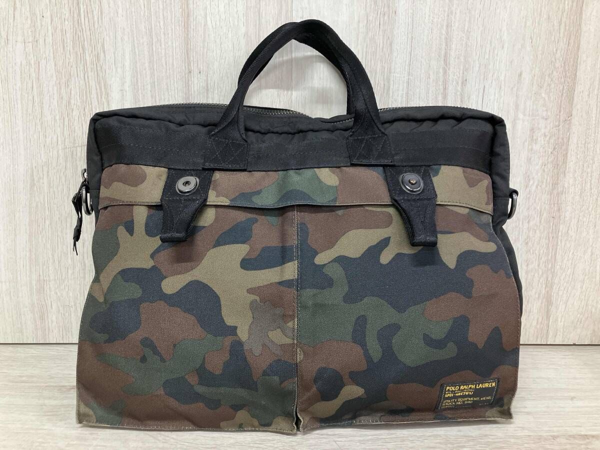POLO RALRH LAUREN ポロラルフローレン ブリーフケース 金具剥がれ有り