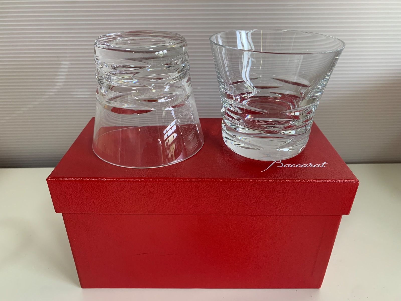 【美品・箱付】バカラ ベルーガ ロックグラス ペア タンブラー 2客セット