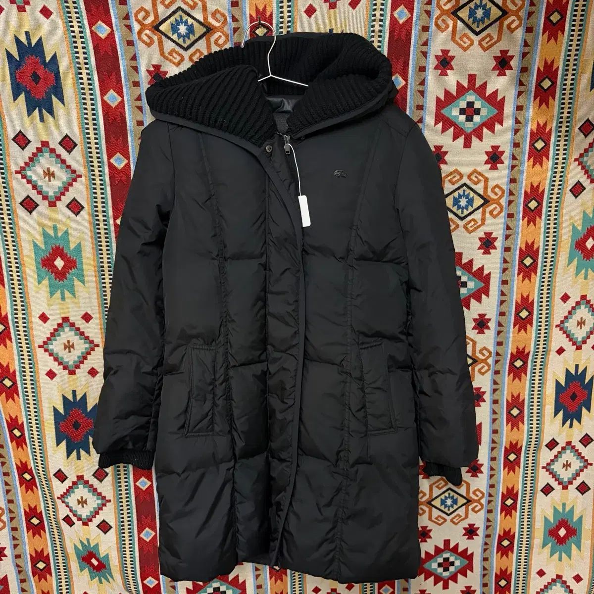 LACOSTE ラコステ レディース ロゴ ダックダウン ニットトリミング フード ダウンジャケット ロング丈 M 6,927円