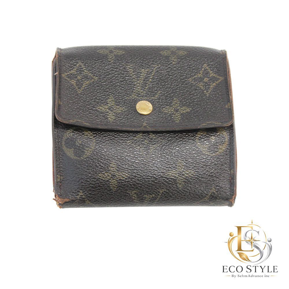 LOUIS VUITTON(ルイ・ヴィトン) ポルト モネ・ビエ カルト クレディ（M61652）三つ折り財布(中古品C　00008-V012)