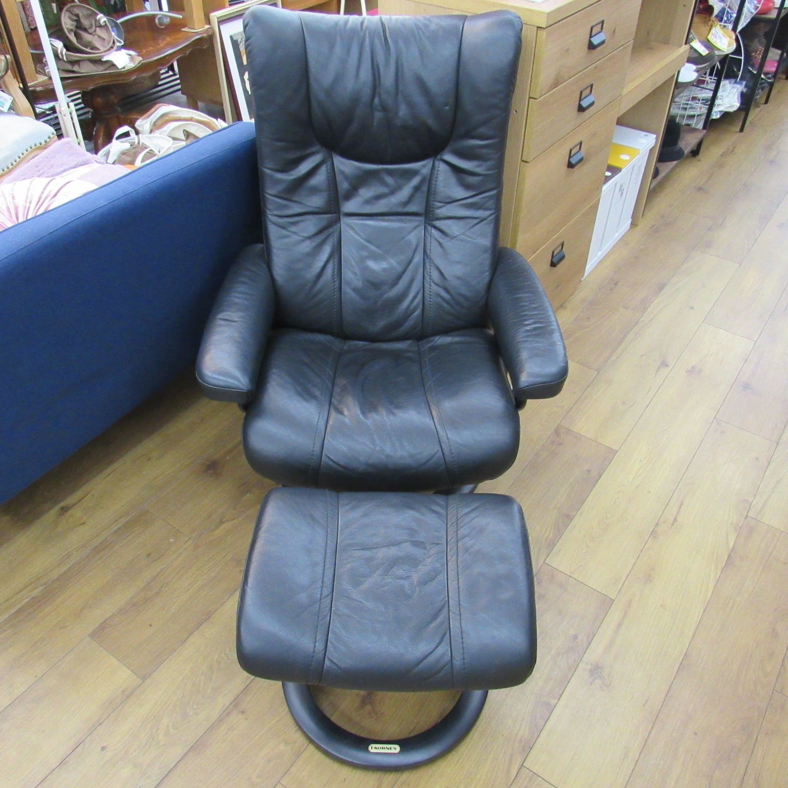 Ekornes エコーネス リクライニングチェア ストレスレスチェア ブラック レザー エキスパート藤沢辻堂店 42,120円