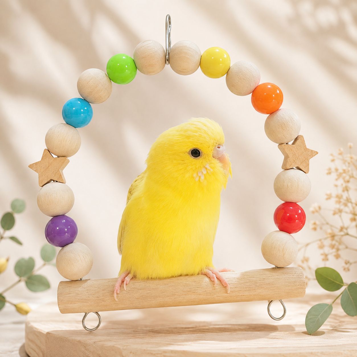 日本製 インコ ブランコ 初心者 安心安全素材 天然木 セキセイインコ